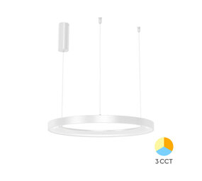 Braytron LED Hanglamp Bella Ring - 36W 4260lm - Ø480mm - CCT 3000K/4000K/6000K - Wit