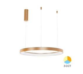 Braytron LED Hanglamp Bella Ring - 36W 4260lm - Ø480mm - CCT 3000K/4000K/6000K - Goud