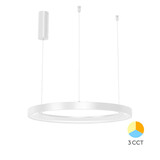 Braytron LED Hanglamp Bella Ring - 46W 4260lm - Ø580mm - CCT 3000K/4000K/6000K - Wit - A Braytron LED Hanglamp Bella Ring - 46W 4260lm - Ø580mm - CCT 3000K/4000K/6000K - Wit - A