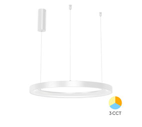 Braytron LED Hanglamp Bella Ring - 46W 4260lm - Ø580mm - CCT 3000K/4000K/6000K - Wit - A
