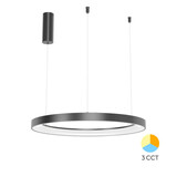 Braytron LED Hanglamp Bella Ring - 46W 4260lm - Ø580mm - CCT 3000K/4000K/6000K - Mat zwart - A Braytron LED Hanglamp Bella Ring - 46W 4260lm - Ø580mm - CCT 3000K/4000K/6000K - Mat zwart - A