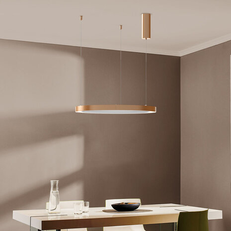 Braytron Op=Op LED Hanglamp Bella Ring - 46W 4260lm - Ø580mm - CCT 3000K/4000K/6000K - Goud - A Braytron Op=Op LED Hanglamp Bella Ring - 46W 4260lm - Ø580mm - CCT 3000K/4000K/6000K - Goud - A