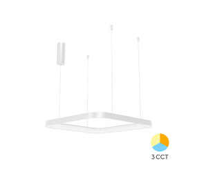 Braytron LED Hanglamp Bella Ring - 36W 4260lm - 480x480mm - CCT 3000K/4000K/6000K - Wit Braytron LED Hanglamp Bella Ring - 36W 4260lm - 480x480mm - CCT 3000K/4000K/6000K - Wit