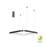 Braytron LED Hanglamp Bella Ring - 36W 4260lm - 480x480mm - CCT 3000K/4000K/6000K - Mat zwart