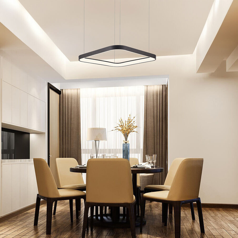 Braytron LED Hanglamp Bella Ring - 36W 4260lm - 480x480mm - CCT 3000K/4000K/6000K - Mat zwart Braytron LED Hanglamp Bella Ring - 36W 4260lm - 480x480mm - CCT 3000K/4000K/6000K - Mat zwart