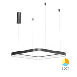 Braytron LED Hanglamp Bella Ring - 46W 4260lm - 580x580mm - CCT 3000K/4000K/6000K - Mat zwart - A Braytron LED Hanglamp Bella Ring - 46W 4260lm - 580x580mm - CCT 3000K/4000K/6000K - Mat zwart - A