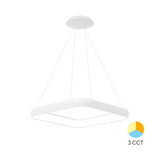 Braytron LED Hanglamp Bella Ring - 46W 4260lm - 580x580mm - CCT 3000K/4000K/6000K - Wit - B