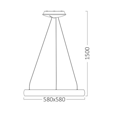 Braytron Op=Op LED Hanglamp Bella Ring - 46W 4260lm - 580x580mm - CCT 3000K/4000K/6000K - Wit - B Braytron Op=Op LED Hanglamp Bella Ring - 46W 4260lm - 580x580mm - CCT 3000K/4000K/6000K - Wit - B