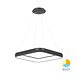 Braytron LED Hanglamp Bella Ring - 46W 4260lm - 580x580mm - CCT 3000K/4000K/6000K - Mat zwart - B Braytron LED Hanglamp Bella Ring - 46W 4260lm - 580x580mm - CCT 3000K/4000K/6000K - Mat zwart - B