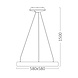 Braytron LED Hanglamp Bella Ring - 46W 4260lm - 580x580mm - CCT 3000K/4000K/6000K - Mat zwart - B Braytron LED Hanglamp Bella Ring - 46W 4260lm - 580x580mm - CCT 3000K/4000K/6000K - Mat zwart - B