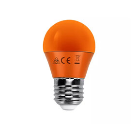 Aigostar OP=OP LED lamp E27 G45 - 4W  - Oranje licht