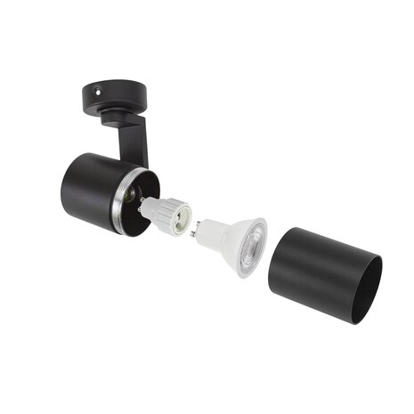 Spectrum LED plafondspot Zwart - met GU10 fitting Spectrum LED plafondspot Zwart - met GU10 fitting