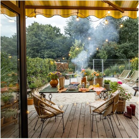 Kobi Prikkabel lichtslinger 20m - incl. 20x 1W E27 LED lamp Kobi Prikkabel lichtslinger 20m - incl. 20x 1W E27 LED lamp