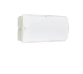 Philips officieel distributeur LED Bulkhead - Ledinaire - WL055V - Wit - IP65 - 6w 630lm - 4000K Koel Wit - 374x150mm | Bewegingssensor