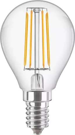 Philips CorePro LED luster E14 Kogel Helder 4.3W 470lm - 827 Zeer Warm Wit | Vervangt 40W - Niet Dimbaar - Energiezuinig LED-alternatief Philips CorePro LED luster E14 Kogel Helder 4.3W 470lm - 827 Zeer Warm Wit | Vervangt 40W - Niet Dimbaar - Energiezuinig LED-alternatief