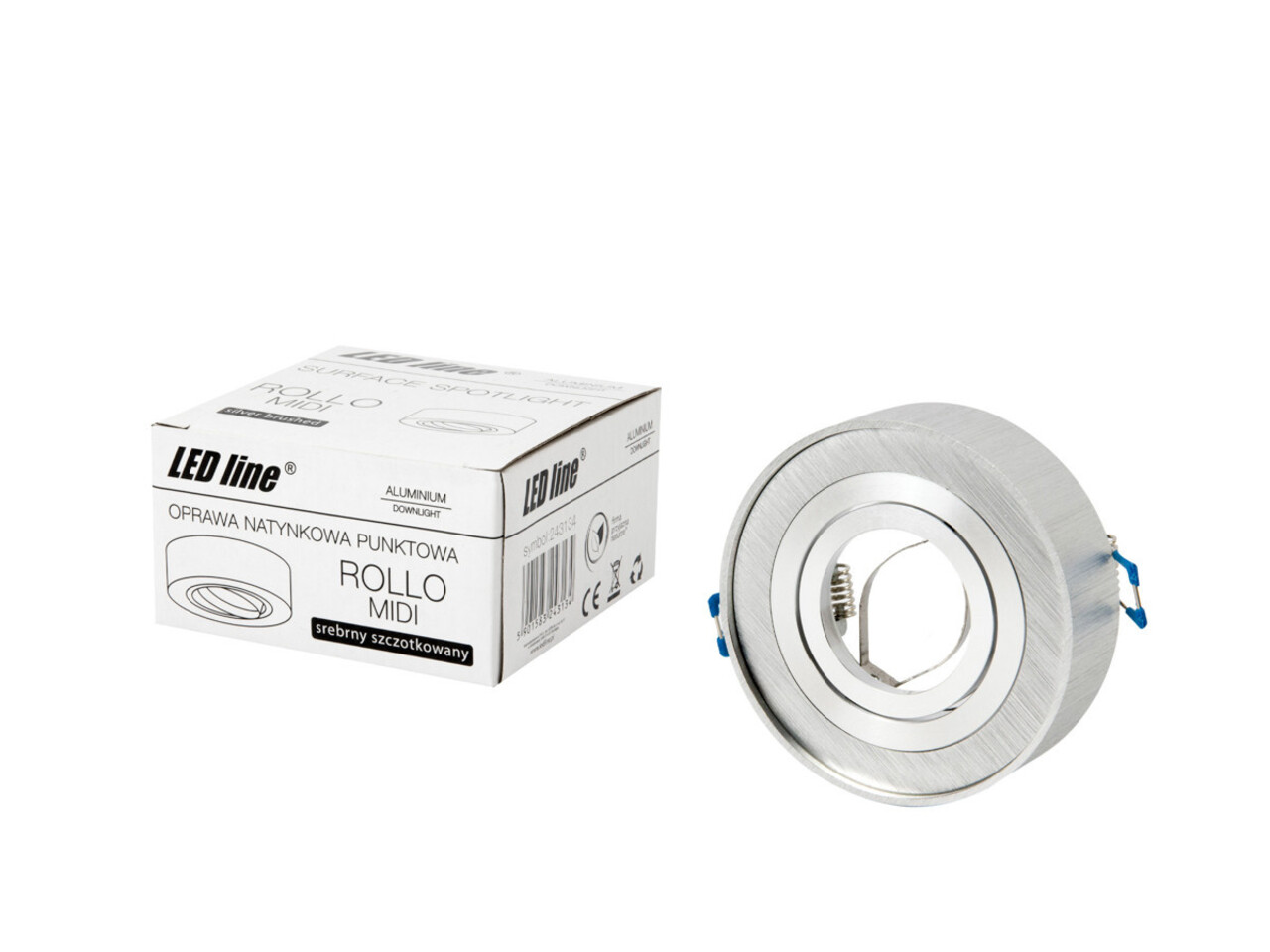 LED Line LED Inbouwspot - Zaagmaat 85 - Buitenmaat 96x30mm - Zilver