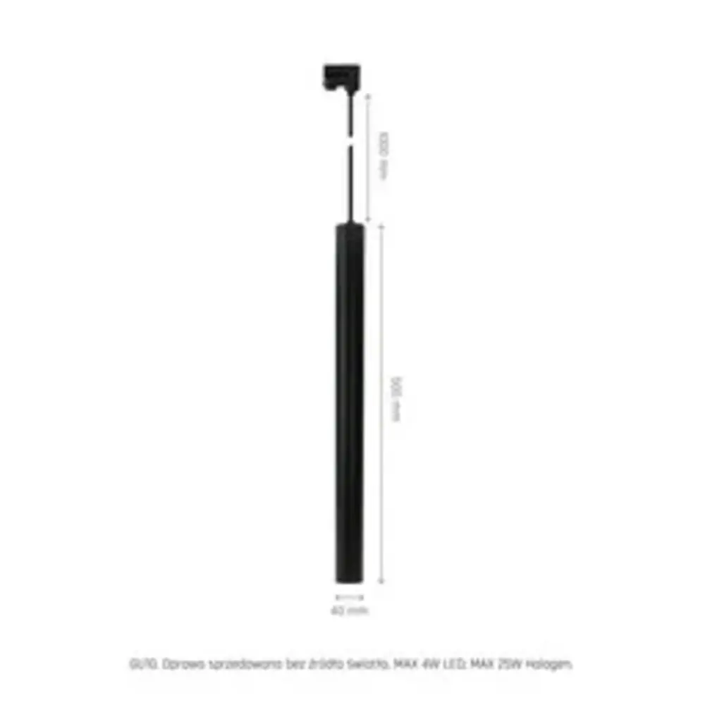 Spectrum LED Railspot 3F - Pendel hanglamp - Zwart - Chloe Slim - GU11/MR11 Fitting -  40X500MM Spectrum LED Railspot 3F - Pendel hanglamp - Zwart - Chloe Slim - GU11/MR11 Fitting -  40X500MM