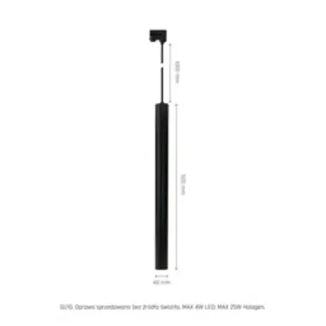 Spectrum LED Railspot 3F - Pendel hanglamp - Zwart - Chloe Slim - GU11/MR11 Fitting -  40X500MM Spectrum LED Railspot 3F - Pendel hanglamp - Zwart - Chloe Slim - GU11/MR11 Fitting -  40X500MM