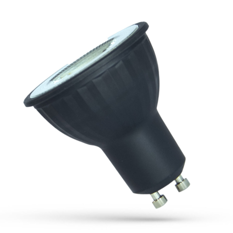 Spectrum LED spot GU10 - 4W - 3000K warm wit licht - 38° lichtspreiding - Zwart Spectrum LED spot GU10 - 4W - 3000K warm wit licht - 38° lichtspreiding - Zwart