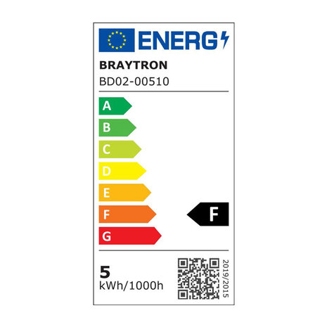 Braytron LED inbouwspot - 5W 400lm - 4000K helder wit licht - Zaagmaat 75mm - Buitenmaat 90mm