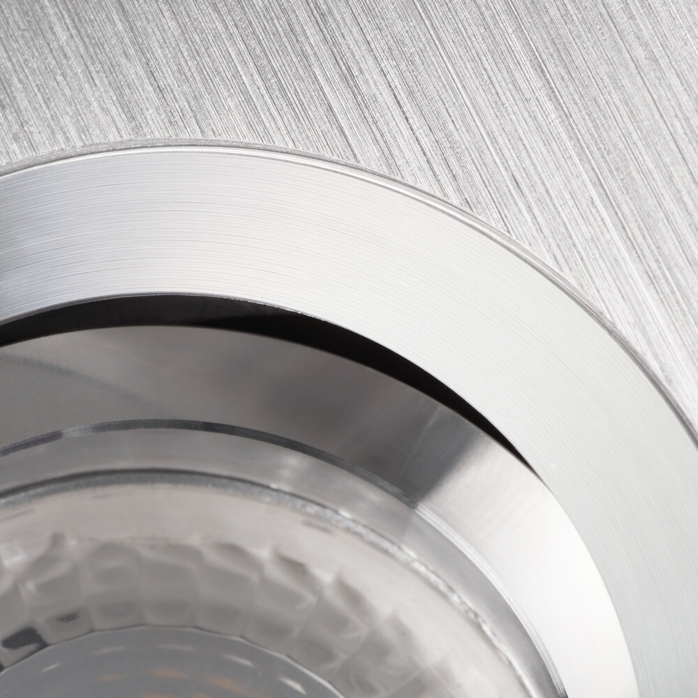 Kanlux LED inbouwspot  - Zaagmaat 80mm - Buitenmaat 90x90mm - Zwart - Chrome - Vierkant