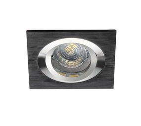 Kanlux LED inbouwspot  - Zaagmaat 80mm - Buitenmaat 90x90mm - Zwart - Chrome - Vierkant