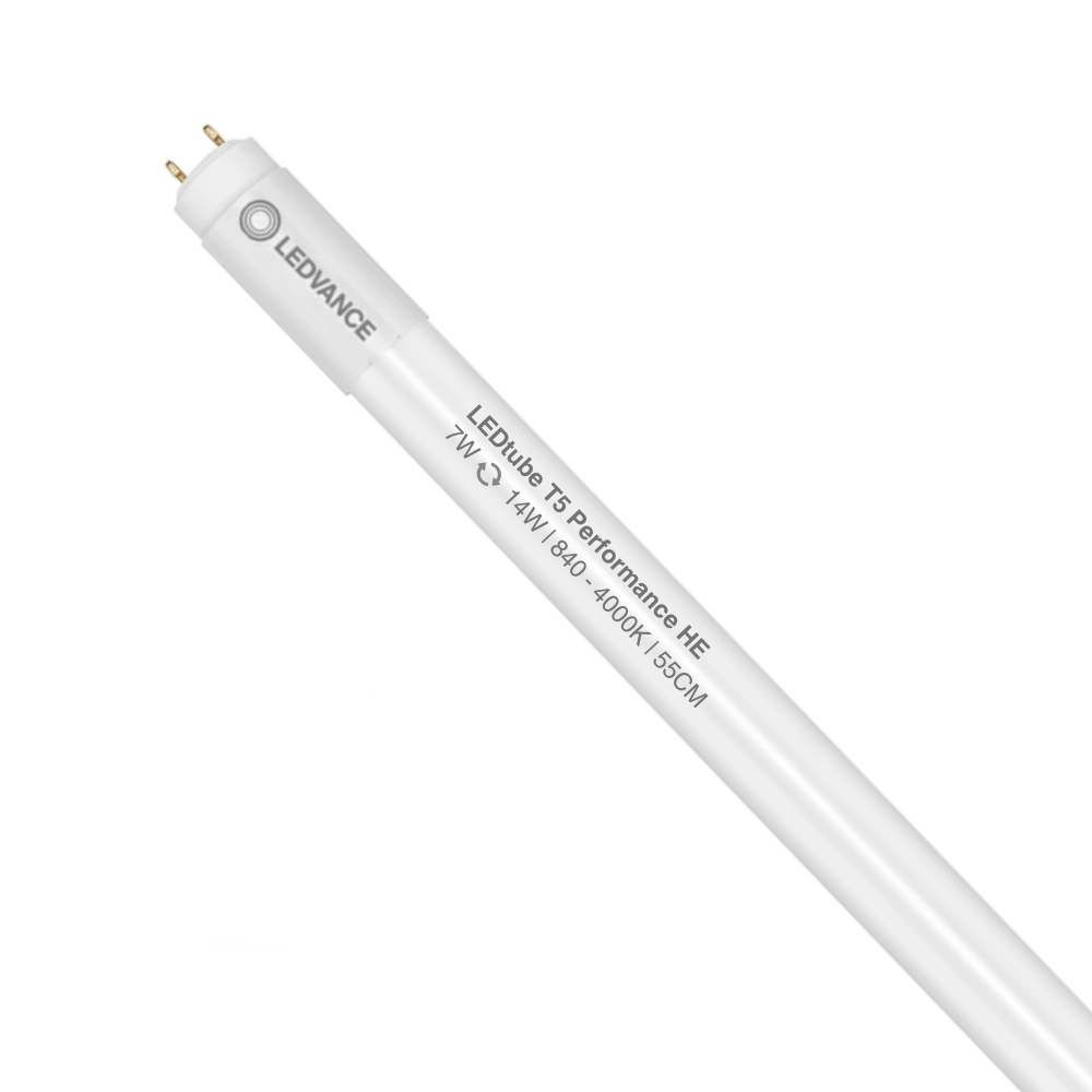 Ledvance LED Buis T5 Performance (HF) High Efficiency 7W 1000lm - 840 Koel Wit | 55cm - Vervangt 14W Ledvance LED Buis T5 Performance (HF) High Efficiency 7W 1000lm - 840 Koel Wit | 55cm - Vervangt 14W