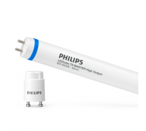 Philips officieel distributeur Philips LED Buis T8 MASTER (EM/Mains) High Output 8W 1050lm - 830 Warm Wit | 60cm - Vervangt 18W