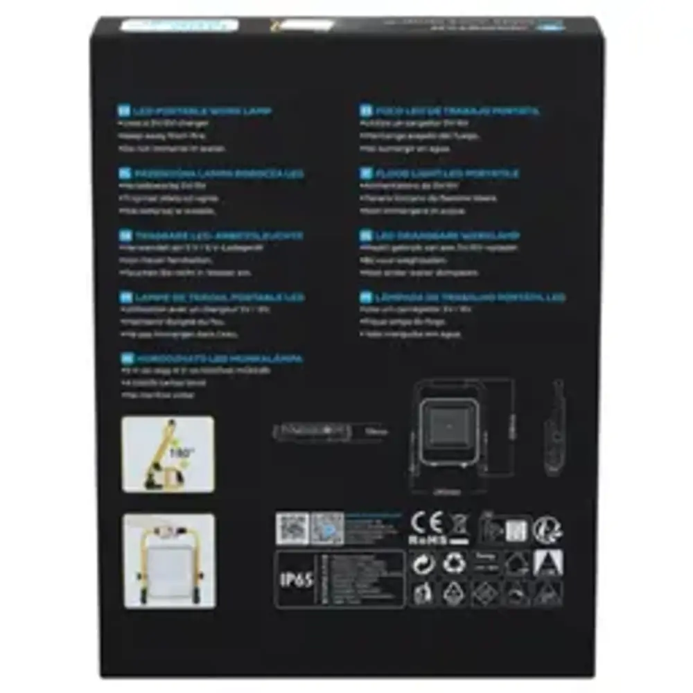 Aigostar LED Werklamp oplaadbaar IP65 - 50W 1400 Lumen - 6500K daglicht wit - Tot 12 uur gebruik Aigostar LED Werklamp oplaadbaar IP65 - 50W 1400 Lumen - 6500K daglicht wit - Tot 12 uur gebruik