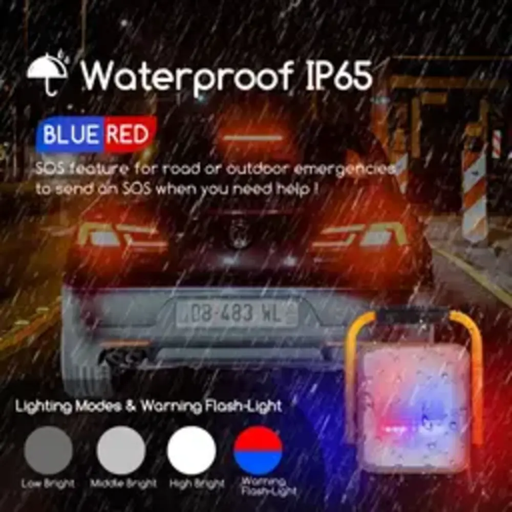 Aigostar LED Werklamp oplaadbaar IP65 - 100W 2400 Lumen - 6500K daglicht wit - Tot 12 uur gebruik Aigostar LED Werklamp oplaadbaar IP65 - 100W 2400 Lumen - 6500K daglicht wit - Tot 12 uur gebruik