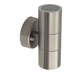Kanlux OP=OP LED Wandlamp Buiten - 2xGU10 - IP44 - RVS Kanlux OP=OP LED Wandlamp Buiten - 2xGU10 - IP44 - RVS