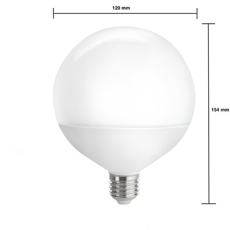 Aigostar LED lamp E27 - G95 - 15W vervangt 83W - 3000K warm wit licht