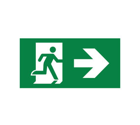 Braytron LED Noodverlichting Pictogram - Exit met pijl Rechts/Links - Sticker
