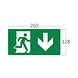 Braytron LED Noodverlichting Pictogram - Exit met pijl omlaag - Sticker Braytron LED Noodverlichting Pictogram - Exit met pijl omlaag - Sticker