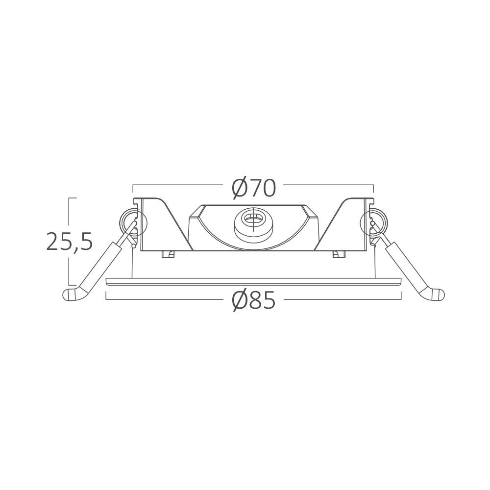 Braytron Ronde LED Inbouwspot 3W - 3 Kleurtemperaturen in 1 - Wit