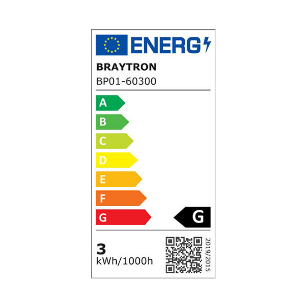 Braytron Ronde LED Inbouwspot 3W - 3 Kleurtemperaturen in 1 - Wit