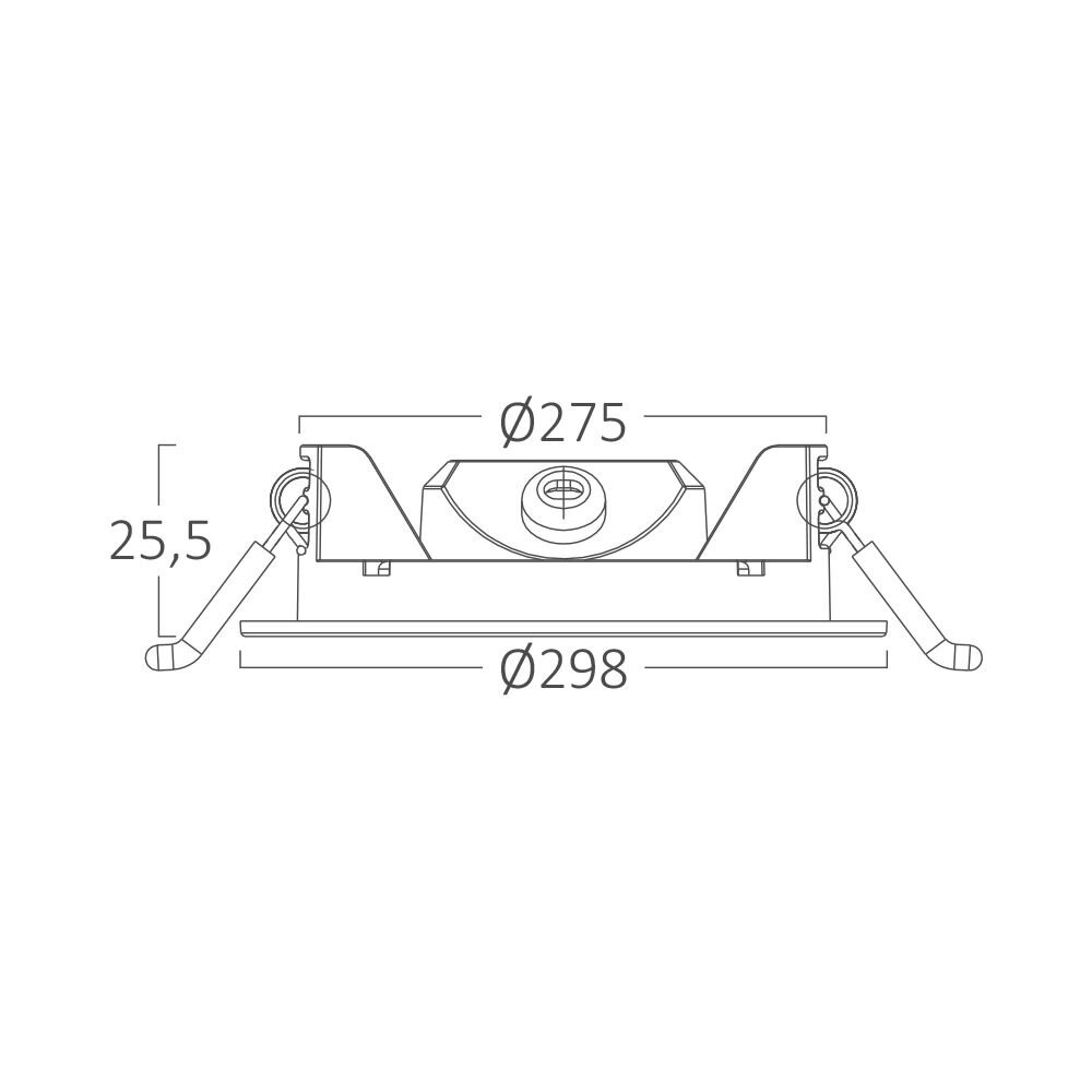 Braytron Groot LED Paneel Rond Wit - 24W - Ø24cm - 3000K Warm Wit