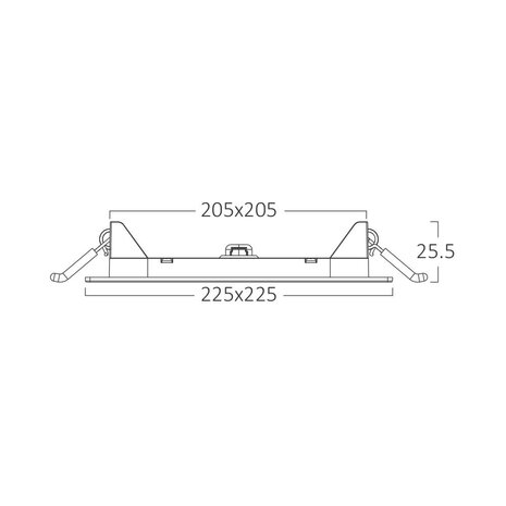Braytron LED inbouwspot vierkant – 18W – warm wit 3000K – inbouwmaat 200x200mm Braytron LED inbouwspot vierkant – 18W – warm wit 3000K – inbouwmaat 200x200mm