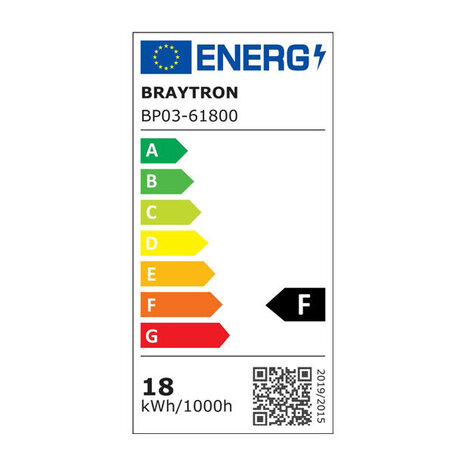 Braytron LED Plafonnière - 18W 1760lm - 3000K - Rond