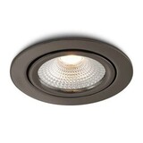 1 LED Inbouwspot 85mm - IP54 Gun Metal - 5W 450lm -  2700K Warm wit |  Geschikt voor badkamer Zaagmaat 75mm - Dimbaar 230v