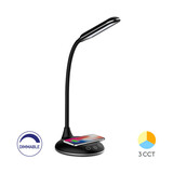 Braytron LED Bureaulamp + Oplader - Zwart - 5W - 500lm - CCT 2700/4000K/6500K - Dimbaar - Flexibele Arm | Draadloze IOS/Android oplader Braytron LED Bureaulamp + Oplader - Zwart - 5W - 500lm - CCT 2700/4000K/6500K - Dimbaar - Flexibele Arm | Draadloze IOS/Android oplader