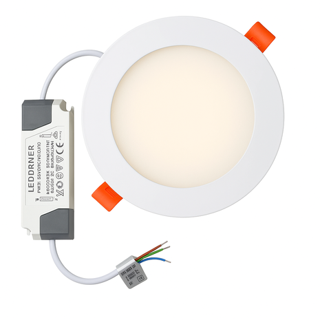 LCB LED Inbouwspot - 6W 600lm - 3000K 830 -  Zaagmaat 105mm - Buitenmaat 110mm LCB LED Inbouwspot - 6W 600lm - 3000K 830 -  Zaagmaat 105mm - Buitenmaat 110mm