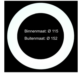 LCB Verloopring - Opvulling - Mat Wit - Ø115 - Ø152mm LCB Verloopring - Opvulling - Mat Wit - Ø115 - Ø152mm