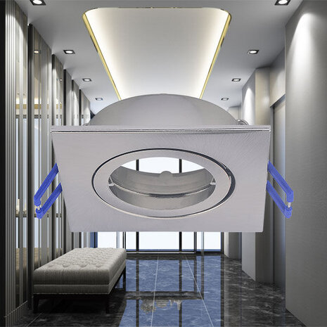 Braytron LED Inbouwspot kantelbaar - Zaagmaat 70mm - Buitenmaat 82mm - Aluminium Zilver Braytron LED Inbouwspot kantelbaar - Zaagmaat 70mm - Buitenmaat 82mm - Aluminium Zilver