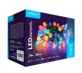Modee Kerstverlichting LED Lichtsnoer Berry 20m 200LED Multicolor Modee Kerstverlichting LED Lichtsnoer Berry 20m 200LED Multicolor