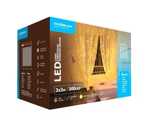 Modee Kerst Lichtgordijn - 3x3 Meter - 300 LED's - 2700K Modee Kerst Lichtgordijn - 3x3 Meter - 300 LED's - 2700K
