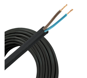 Aigostar Installatiekabel VMVL (H05VV-F) 2x0.75mm2 zwart per rol 100 meter Aigostar Installatiekabel VMVL (H05VV-F) 2x0.75mm2 zwart per rol 100 meter