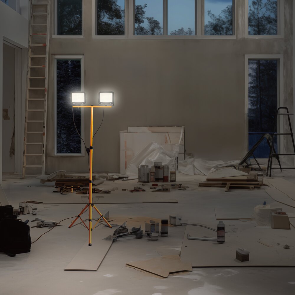 Spectrum LED Schijnwerper met statief - 2x50W 8400lm - 4000K 840 - IK07 - IP65