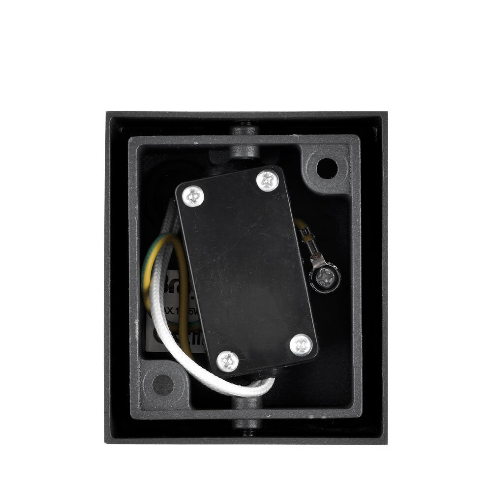 Braytron LED Wandlamp Buiten - 1x GU10 - IP44 - Antraciet - Aluminium