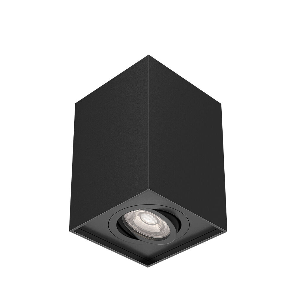 Braytron LED Plafondspot - 1xGU10 - 97x97x125mm - IP20 - Aluminium - Zwart Braytron LED Plafondspot - 1xGU10 - 97x97x125mm - IP20 - Aluminium - Zwart
